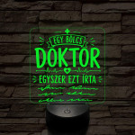Humoros orvosi szakma lámpa – 7 színű, színváltós 3D LED lámpa