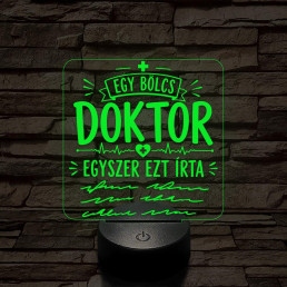 Humoros orvosi szakma lámpa – 7 színű, színváltós 3D LED lámpa