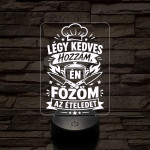 Szakács szakma lámpa – 7 színű, színváltós 3D LED lámpa