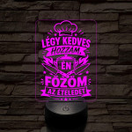 Szakács szakma lámpa – 7 színű, színváltós 3D LED lámpa