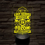 Szakács szakma lámpa – 7 színű, színváltós 3D LED lámpa