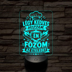 Szakács szakma lámpa – 7 színű, színváltós 3D LED lámpa