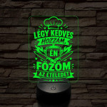 Szakács szakma lámpa – 7 színű, színváltós 3D LED lámpa