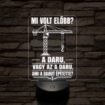 Darukezelő szakma lámpa – 7 színű, színváltós 3D LED lámpa