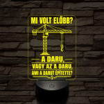 Darukezelő szakma lámpa – 7 színű, színváltós 3D LED lámpa
