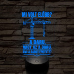Darukezelő szakma lámpa – 7 színű, színváltós 3D LED lámpa