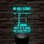 Darukezelő szakma lámpa – 7 színű, színváltós 3D LED lámpa