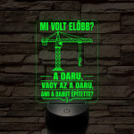 Darukezelő szakma lámpa – 7 színű, színváltós 3D LED lámpa
