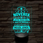 Nővérke szakma lámpa – 7 színű, színváltós 3D LED lámpa