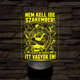 Ezermester szakma lámpa – 7 színű, színváltós 3D LED lámpa