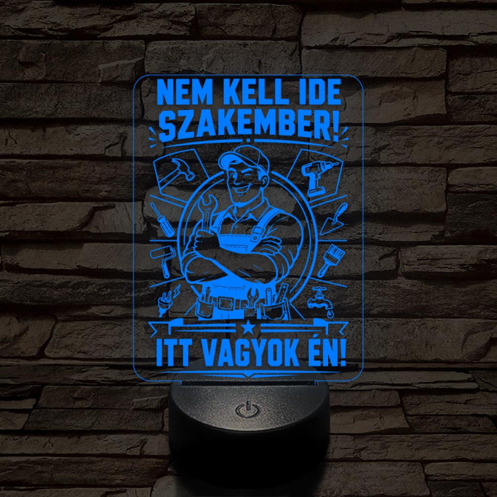 Ezermester szakma lámpa – 7 színű, színváltós 3D LED lámpa