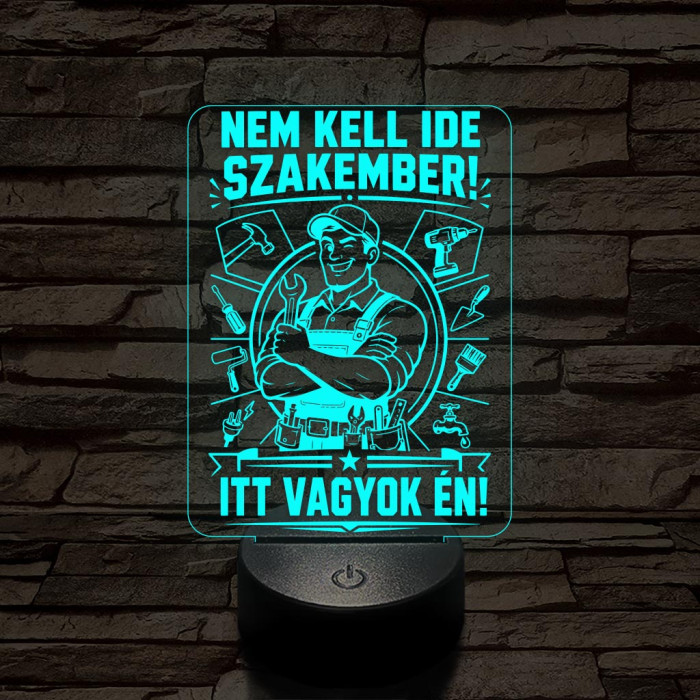 Ezermester szakma lámpa – 7 színű, színváltós 3D LED lámpa