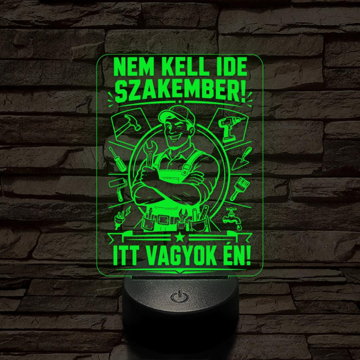 Ezermester szakma lámpa – 7 színű, színváltós 3D LED lámpa