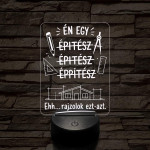 Építész szakma lámpa – 7 színű, színváltós 3D LED lámpa