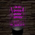 Építész szakma lámpa – 7 színű, színváltós 3D LED lámpa
