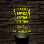 Építész szakma lámpa – 7 színű, színváltós 3D LED lámpa