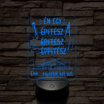 Építész szakma lámpa – 7 színű, színváltós 3D LED lámpa