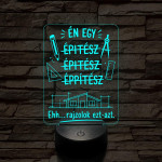Építész szakma lámpa – 7 színű, színváltós 3D LED lámpa