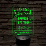 Építész szakma lámpa – 7 színű, színváltós 3D LED lámpa