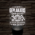 Géplakatos szakma lámpa – 7 színű, színváltós 3D LED lámpa