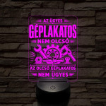 Géplakatos szakma lámpa – 7 színű, színváltós 3D LED lámpa