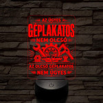 Géplakatos szakma lámpa – 7 színű, színváltós 3D LED lámpa