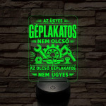 Géplakatos szakma lámpa – 7 színű, színváltós 3D LED lámpa