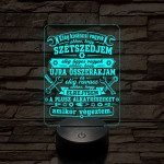 Autószerelő szakma lámpa – 7 színű, színváltós 3D LED lámpa