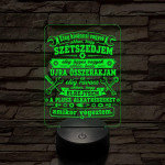Autószerelő szakma lámpa – 7 színű, színváltós 3D LED lámpa