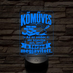 Kőműves szakma lámpa – 7 színű, színváltós 3D LED lámpa