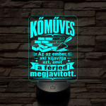 Kőműves szakma lámpa – 7 színű, színváltós 3D LED lámpa