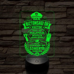 Biztonsági őr szakma lámpa – 7 színű, színváltós 3D LED lámpa
