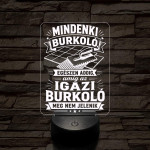Burkoló szakma lámpa – 7 színű, színváltós 3D LED lámpa