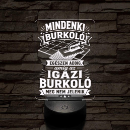 Burkoló szakma lámpa – 7 színű, színváltós 3D LED lámpa