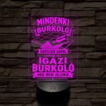 Burkoló szakma lámpa – 7 színű, színváltós 3D LED lámpa