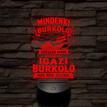 Burkoló szakma lámpa – 7 színű, színváltós 3D LED lámpa