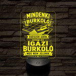 Burkoló szakma lámpa – 7 színű, színváltós 3D LED lámpa
