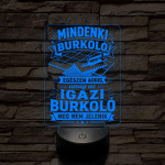 Burkoló szakma lámpa – 7 színű, színváltós 3D LED lámpa