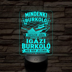 Burkoló szakma lámpa – 7 színű, színváltós 3D LED lámpa