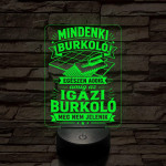 Burkoló szakma lámpa – 7 színű, színváltós 3D LED lámpa