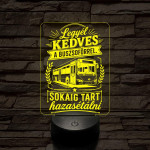 Buszsofőr szakma lámpa – 7 színű, színváltós 3D LED lámpa