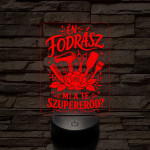Fodrász szuper szakma lámpa – 7 színű, színváltós 3D LED lámpa
