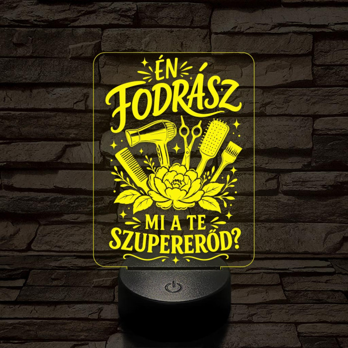 Fodrász szuper szakma lámpa – 7 színű, színváltós 3D LED lámpa