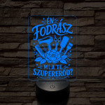 Fodrász szuper szakma lámpa – 7 színű, színváltós 3D LED lámpa