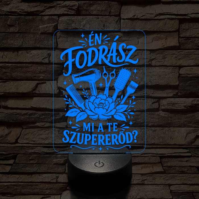 Fodrász szuper szakma lámpa – 7 színű, színváltós 3D LED lámpa