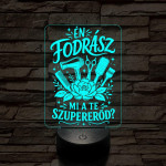 Fodrász szuper szakma lámpa – 7 színű, színváltós 3D LED lámpa