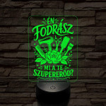Fodrász szuper szakma lámpa – 7 színű, színváltós 3D LED lámpa
