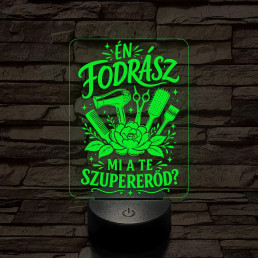 Fodrász szuper szakma lámpa – 7 színű, színváltós 3D LED lámpa
