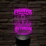 Fogász szakma lámpa – 7 színű, színváltós 3D LED lámpa
