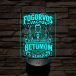 Fogász szakma lámpa – 7 színű, színváltós 3D LED lámpa
